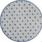 Homeroots 5 ft. Round Blue & Gray Indoor & Outdoor Area Rug 385154 - alternate 4